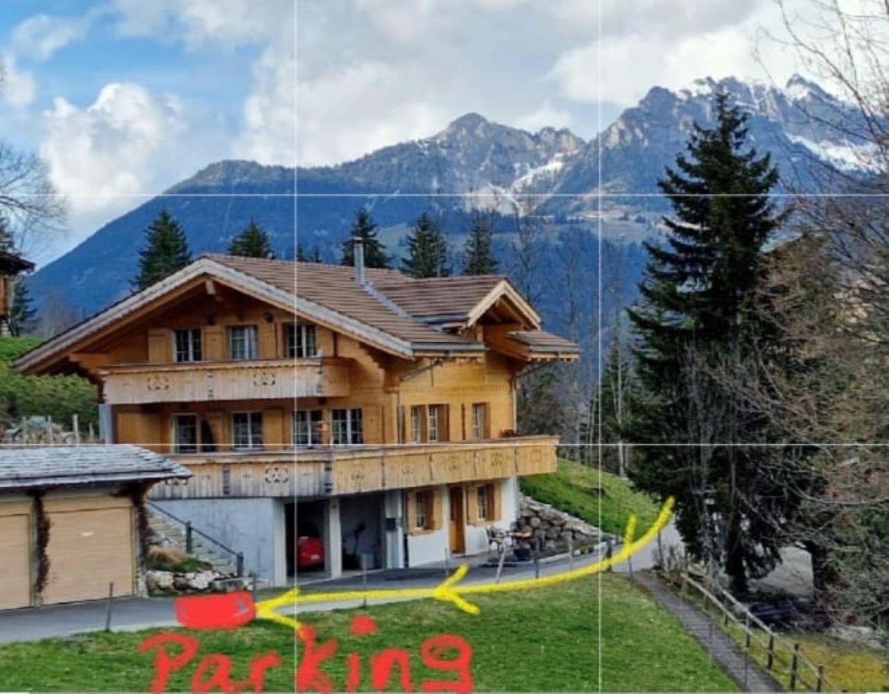 Large Deluxe Studio For 2 - Chalet Lovo Lenk Exteriör bild